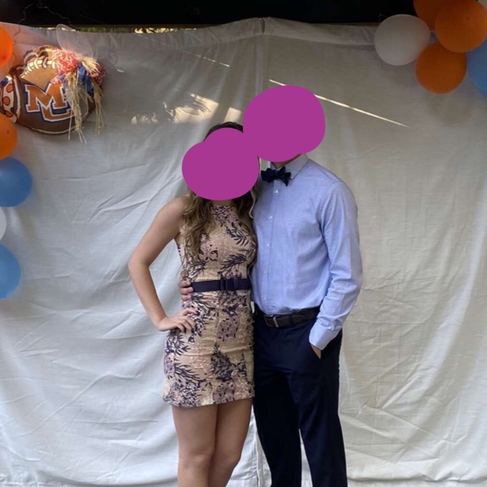 Tan formal dress